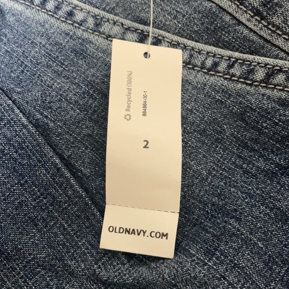 *RARE* VINTAGE NWT OLD NAVY SIZE 2 PLEATED CUFFED DENIM JEANS - Picture 6 of 9